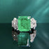 S925 pure silver exquisite top-level simulation emerald cut 10 * 12 rectangular luxury ring - MOWTE