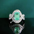 New Paraiba Color 5 * 7mm 925 Silver Female Design Fashionable Ring - MOWTE