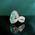 New Paraiba Color 5 * 7mm 925 Silver Female Design Fashionable Ring - MOWTE