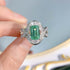 New Paraiba Color 5 * 7mm 925 Silver Female Design Fashionable Ring - MOWTE