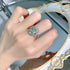 New Paraiba Color 5 * 7mm 925 Silver Female Design Fashionable Ring - MOWTE