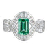 New Paraiba Color 5 * 7mm 925 Silver Female Design Fashionable Ring - MOWTE