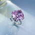 925 Silver Top Luxury Set Large Diamond Ring 15 * 15 High Carbon Diamond Wedding Ring Engagement Ring - MOWTE
