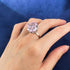925 Silver Top Luxury Set Large Diamond Ring 15 * 15 High Carbon Diamond Wedding Ring Engagement Ring - MOWTE