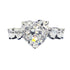 Hot selling heart-shaped high carbon diamond ring s925 silver heart-shaped 5-carat engagement ring - MOWTE