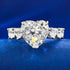 Hot selling heart-shaped high carbon diamond ring s925 silver heart-shaped 5-carat engagement ring - MOWTE