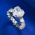 Hot selling heart-shaped high carbon diamond ring s925 silver heart-shaped 5-carat engagement ring - MOWTE