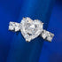 Hot selling heart-shaped high carbon diamond ring s925 silver heart-shaped 5-carat engagement ring - MOWTE