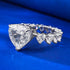 Hot selling heart-shaped high carbon diamond ring s925 silver heart-shaped 5-carat engagement ring - MOWTE