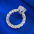 Hot selling heart-shaped high carbon diamond ring s925 silver heart-shaped 5-carat engagement ring - MOWTE