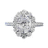 New high carbon diamond ring 7 * 9 oval white diamond ice flower cut wedding ring for women - MOWTE