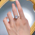 New high carbon diamond ring 7 * 9 oval white diamond ice flower cut wedding ring for women - MOWTE