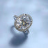 New 925 silver 9 * 12 oval pigeon egg high carbon diamond ring fashionable simple daily wear ring - MOWTE