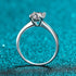 Moissanite ring made of pure silver plated with PT950 classic four claws - MOWTE