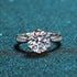 S925 sterling silver ring women's 3-carat moissanite diamond ring six claw wedding ring - MOWTE