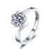 925 sterling silver ring for women Newby Snowflake 1 ct, 2 ct moissanite ring - MOWTE