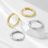 S925 pure silver diamond studded earrings with ear loops niche design fashionable simple personalized geometric circle earrings - MOWTE