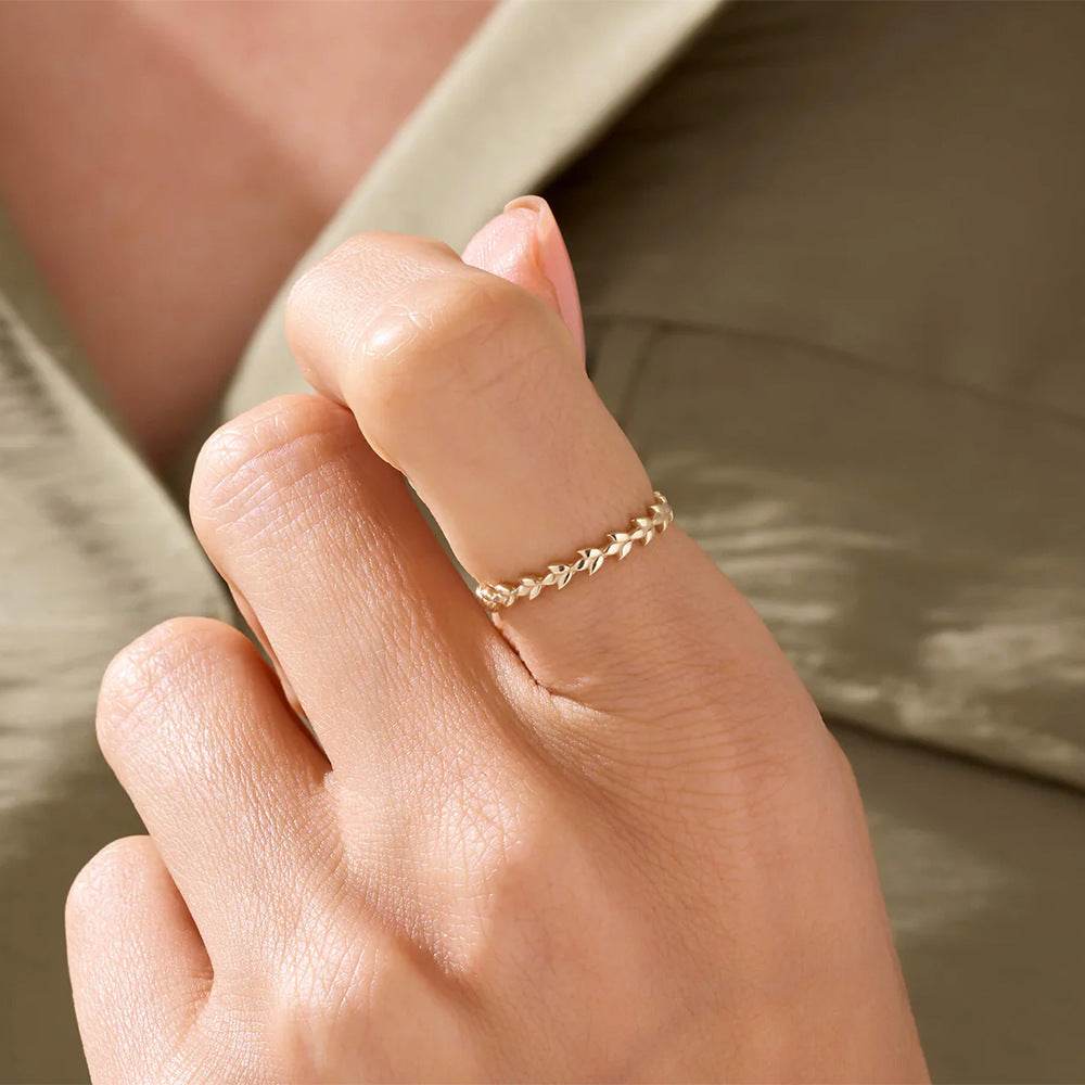 925 sterling silver olive branch ring for women - MOWTE