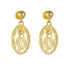 Vintage oval earrings featuring Virgin Mary relief portrait in pure silver - MOWTE