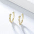 S925 silver ear clip female C-shaped diamond inlaid ear bone clip ear buckle without ear hole earrings - MOWTE