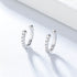 S925 silver ear clip female C-shaped diamond inlaid ear bone clip ear buckle without ear hole earrings - MOWTE