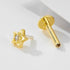 925 sterling silver geometric diamond inlaid Australian Treasure flat head threaded ear studs - MOWTE