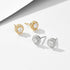 Round full diamond zircon sterling silver earrings for women - MOWTE