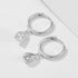 S925 pure silver water droplet shaped zircon earrings C-shaped ear buckle - MOWTE