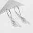 S925 pure silver water droplet shaped zircon earrings C-shaped ear buckle - MOWTE
