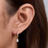 S925 pure silver water droplet shaped zircon earrings C-shaped ear buckle - MOWTE