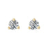 S925 sterling silver three claw round zircon earrings - MOWTE