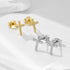 S925 pure silver exquisite and simple ins high-end feeling full diamond cross earrings - MOWTE