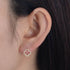 Clover earrings 925 sterling silver full diamond minimalist hollow earrings - MOWTE