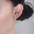 S925 pure silver micro inlaid zircon seahorse small animal earrings - MOWTE