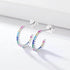 S925 pure silver micro inlaid colored zircon C-shaped earrings - MOWTE