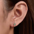 S925 pure silver micro inlaid colored zircon earrings - MOWTE