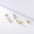 S925 pure silver micro inlaid colored zircon earrings - MOWTE
