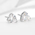S925 pure silver heart-shaped zircon earrings - MOWTE