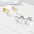 S925 pure silver heart-shaped zircon earrings - MOWTE