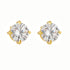 Classic s925 sterling silver four claw round zircon earrings - MOWTE