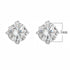 Classic s925 sterling silver four claw round zircon earrings - MOWTE