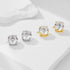 Classic s925 sterling silver four claw round zircon earrings - MOWTE