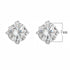Classic s925 sterling silver four claw round zircon earrings - MOWTE