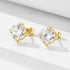 Classic s925 sterling silver four claw round zircon earrings - MOWTE