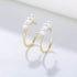 S925 pure silver pearl ear bone clip without ear hole - MOWTE