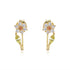 S925 pure silver forest sweet super fairy zircon flower earrings - MOWTE