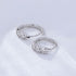 Diamond studded C-shaped earrings with S925 silver ear clasp - MOWTE