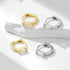 S925 silver inlaid diamond rectangular zircon ear ring ear buckle plated with 14K gold light luxury women's ear bone small earrings - MOWTE