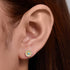 S925 pure silver zircon sun flower earrings with diamond studded daisy earrings - MOWTE