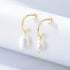 S925 sterling silver irregular freshwater pearl earrings Baroque pearl earrings - MOWTE